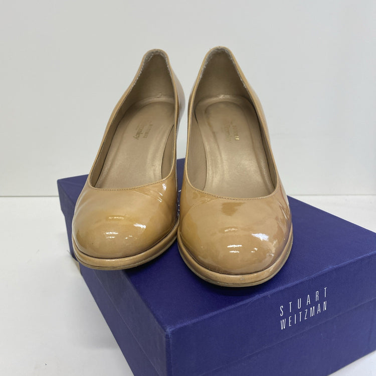 Ladies Stuart Weitzman For Russell Bromley Nude Court Shoes UK 6 Toffee HS001