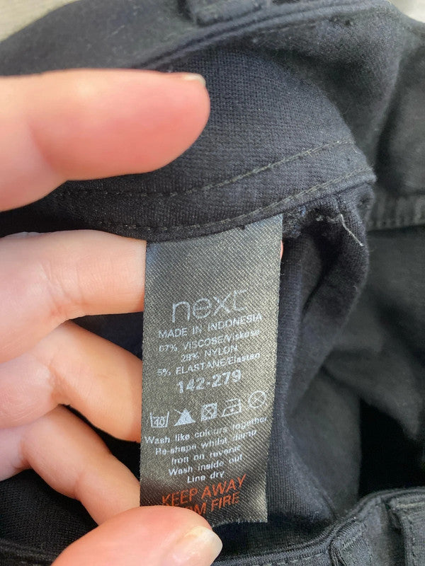 Next Chic Black Flare Leg Trousers UK 12 R PJ001