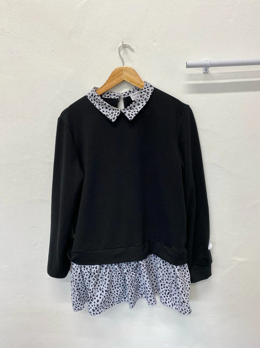 Fabulous Jeff & Co animal print blouse jumper Uk10 LL003
