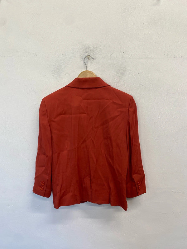 Lovely burnt orange Topshop blazer UK 12 AO001