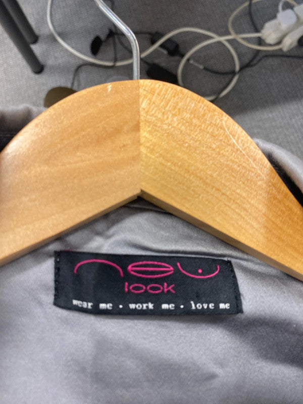 Fabulous New Look mid grey formal smart blazer Uk12 MA003