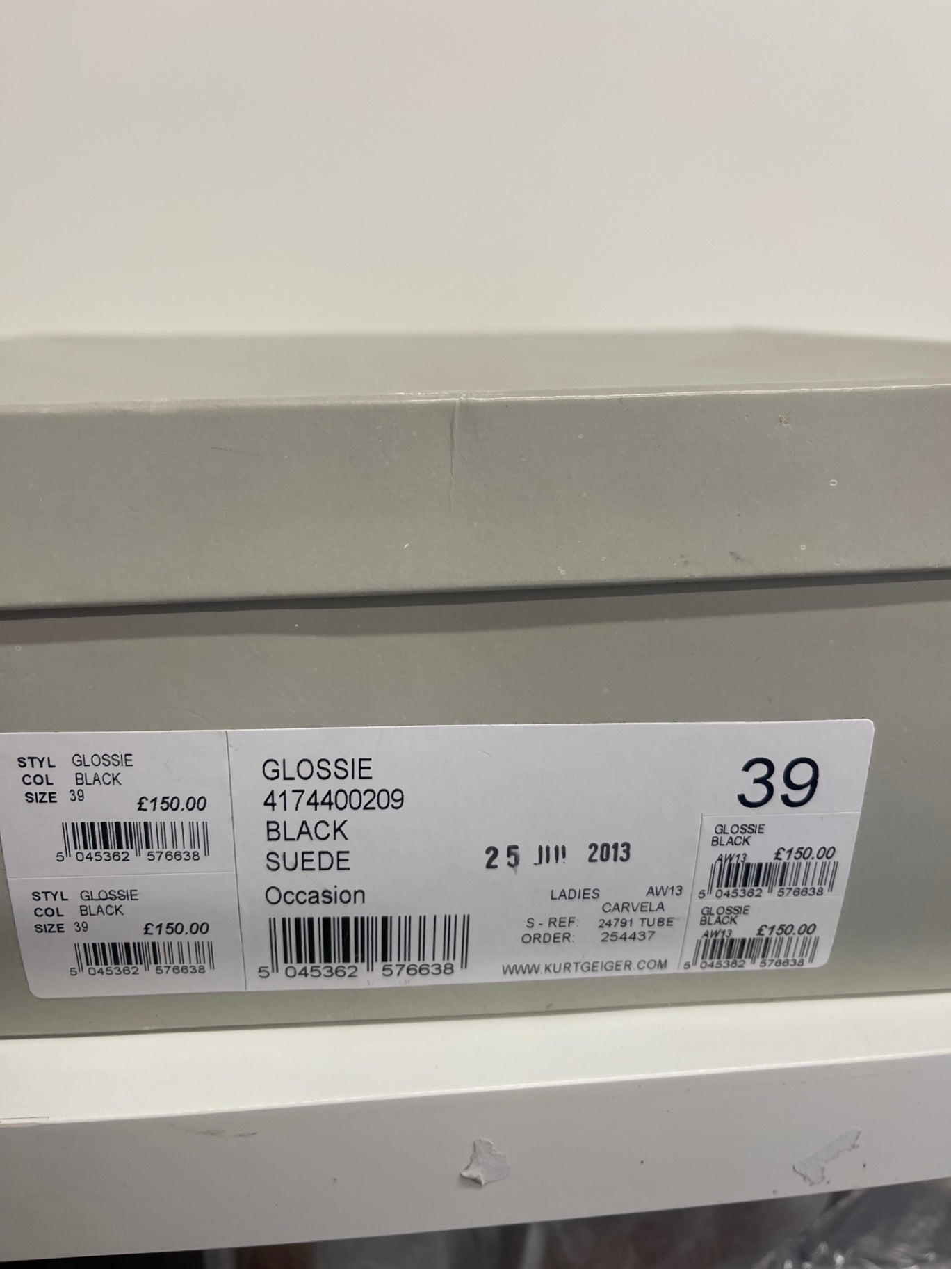 Stunning Carvela by Kurt Geiger super high sexy Heels Uk6 Black PP546
