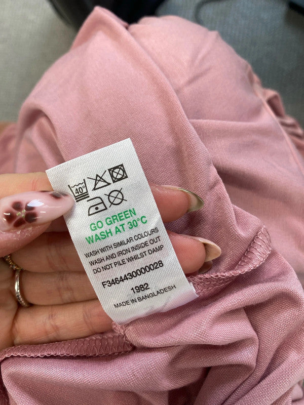 Lovely papaya pink ruched shoulder new with tags t shirt UK 10 MB001