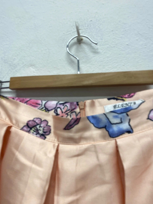Fabulous Elenza Peach floral maxi skirt UkXL10/12 MA003