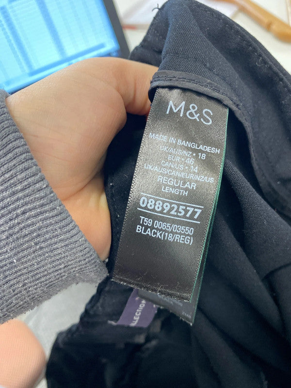 Lovely M&S black office trousers UK 18 r KN002