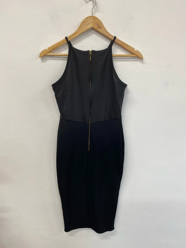 River Island Chic Black Pencil Dress UK 8 KM004