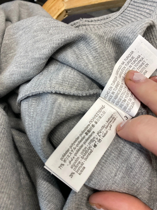 Fabulous Zara grey dress UkL super soft cosy knit retro vibes AO001