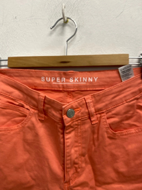 Lovely M&s super skinny long coral jeans UK 10 HA001