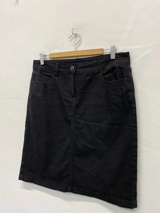 Fabulous Denim pencil skirt Uk12 classic LW005