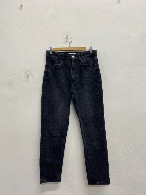 Lovely Zara jeans black straight leg UK 6 YTH01