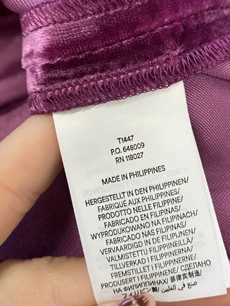 Stunning Boden Purple Velvet Look Shirt UK 12 HS002