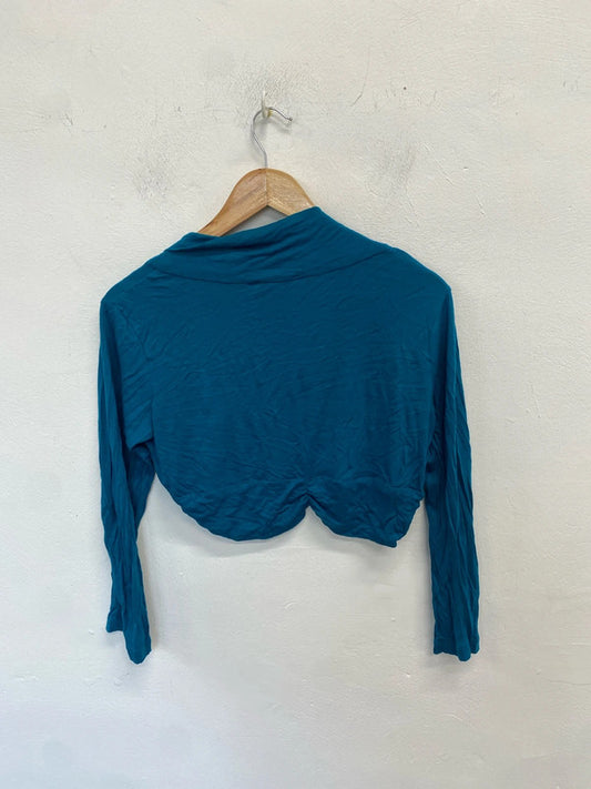 Fabulous pomodoro teal cardigan bolero UK 10 LW005