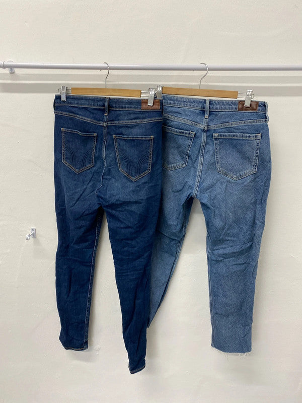 Fabulous Duo of Hollister jeans W27 UK6-8 curvy high rise  #2 JH001