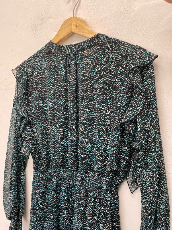 Fab Zara Ditsy Midi dress floaty romantic Dress UkS JM005