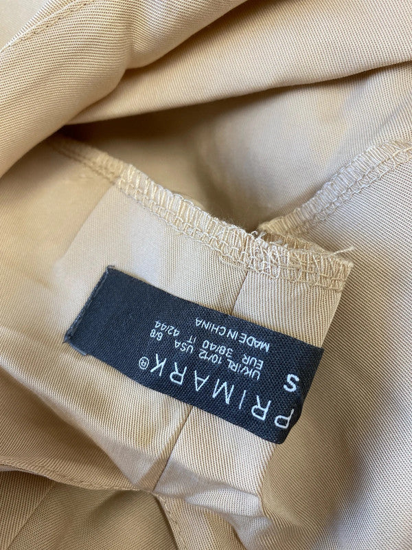 Fabulous Champagne gold oversized slip midi dress UK6/8 Primark MB001