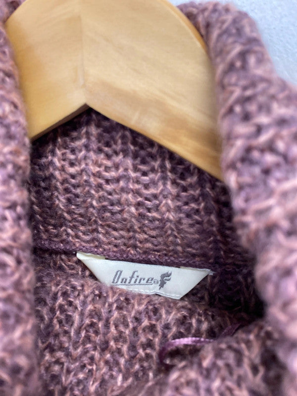 Lovely Onfire Mauve knit high roll neck jumper New Uk12 JR001