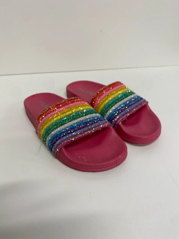 Fabulous Lelli Kelly pink rainbow sliders 37 UK4 MA003