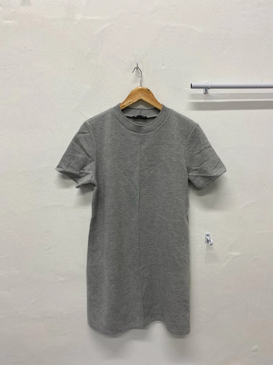 Fabulous Zara grey dress UkL super soft cosy knit retro vibes AO001