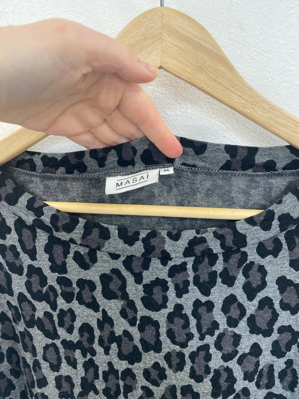 Masai Fabulous Leopard Print Tunic Size M LW005