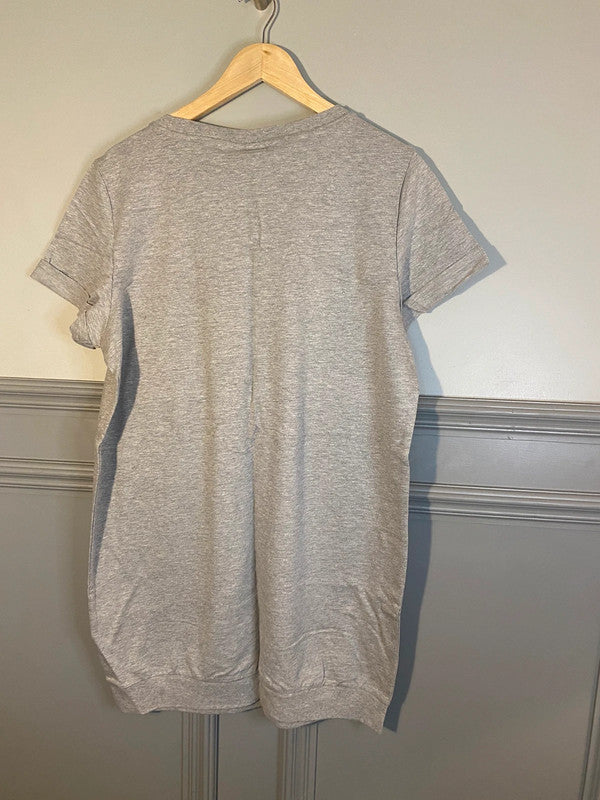 Noisy May T shirt Dress BNWT Uk L Grey LB001