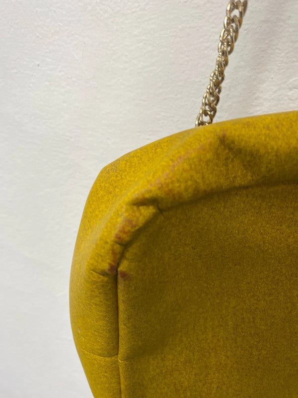 Vegan Leather speckled mustard Wilby handbag chain handle RF001