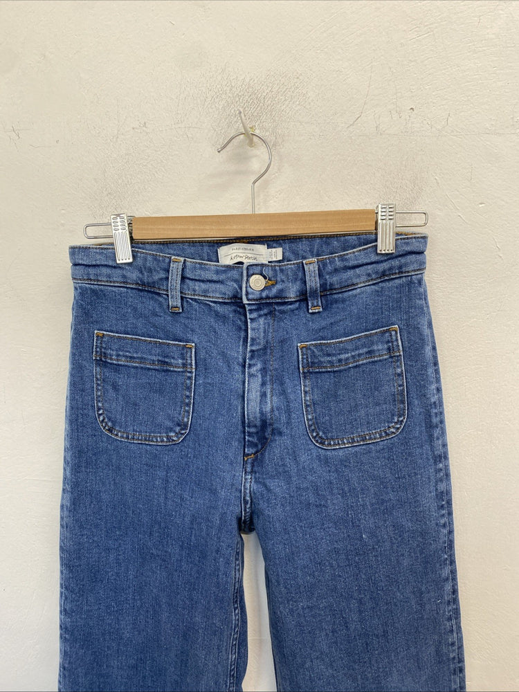 Lovely & Other Stories Womens Flare Jeans Blue 28 High Waist Stretch Denim CD001