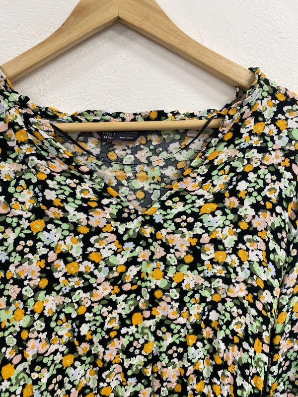 Stunning M&S floral midi dress uk 14R KS003