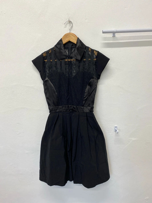 Fabulous Tempest fit & Flare dress mesh detail party dress Uk8 JH001