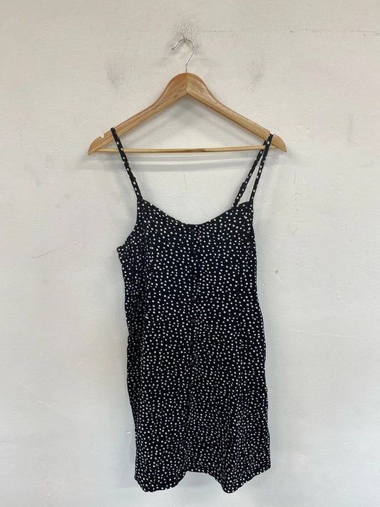 Pimkie Preppy Black & White Polkadot Mini Dress Size XL LB010
