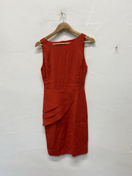 Alice + Olivia Dress Orange Cut-out Back Retro Vibes Uk xs SD002