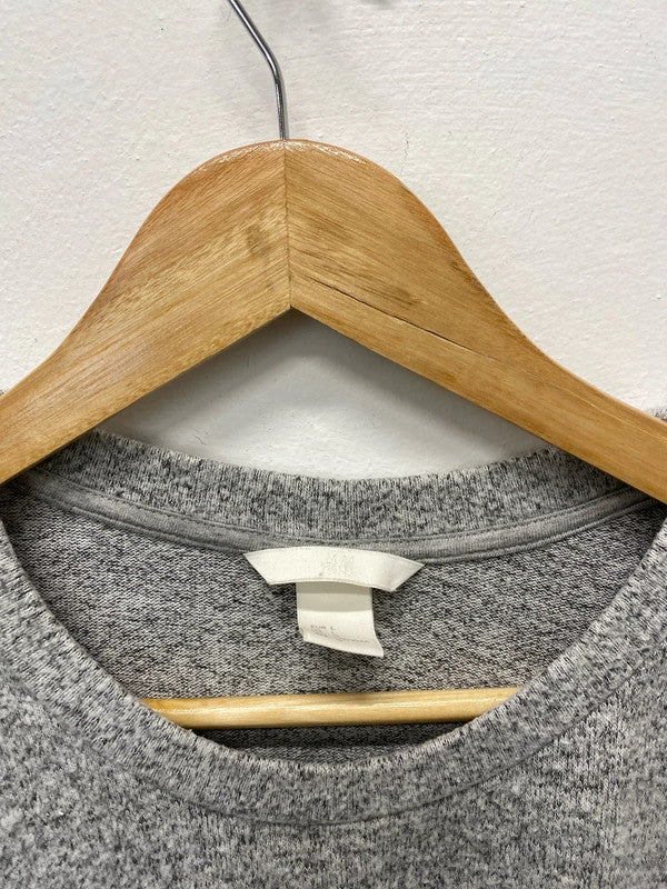 Fabulous H&M grey marl pearl embellished Jumper loose fit UkL KM003