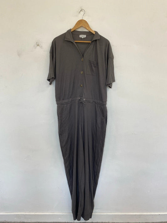 In The Style Chic Grey Ribbed Jumpsuit UK 24 LK006