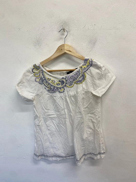 Stunning Great Plains embroidered lightweight top UK S AG006