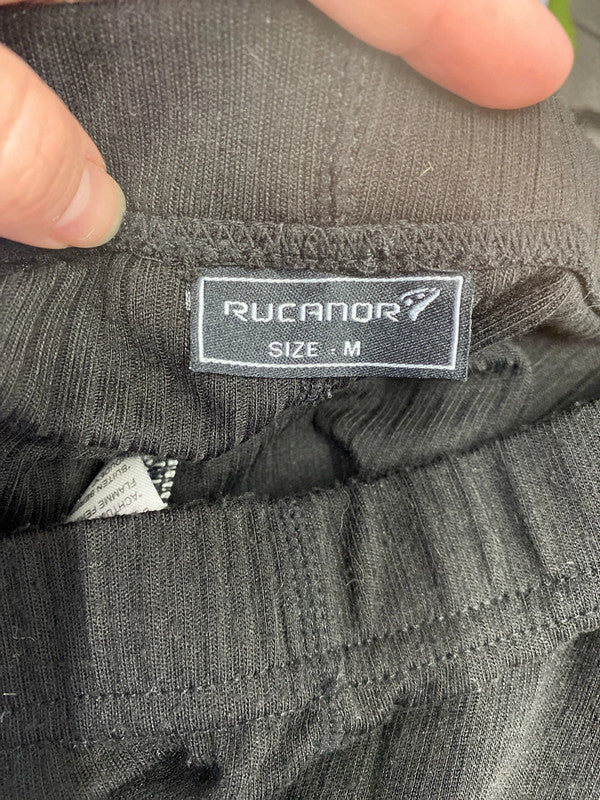 Rucanor Stylish Black Ribbed Lounge Co-ord Size M AE001