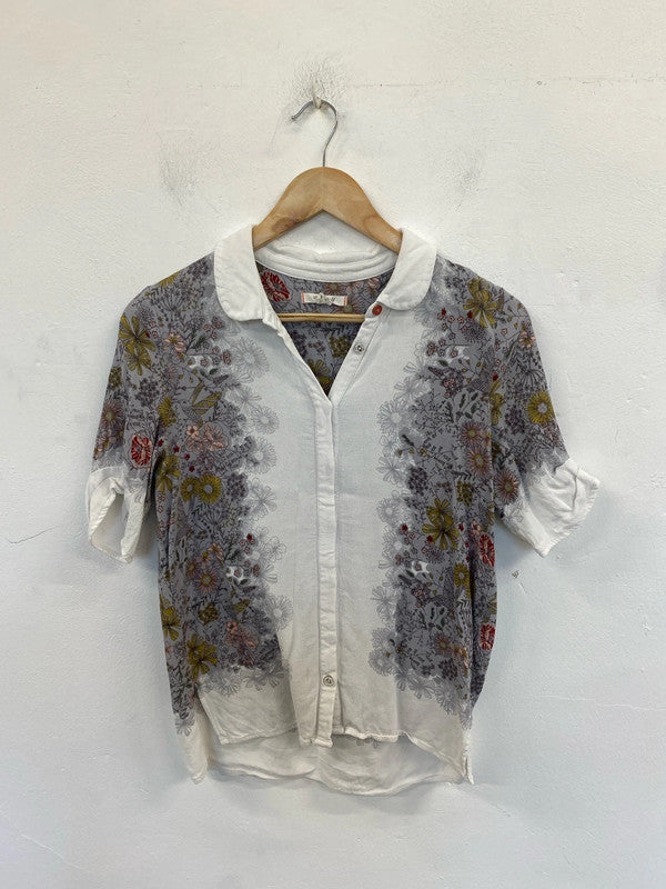 White Stuff Stylish Floral Boho Top UK 10 WLH01