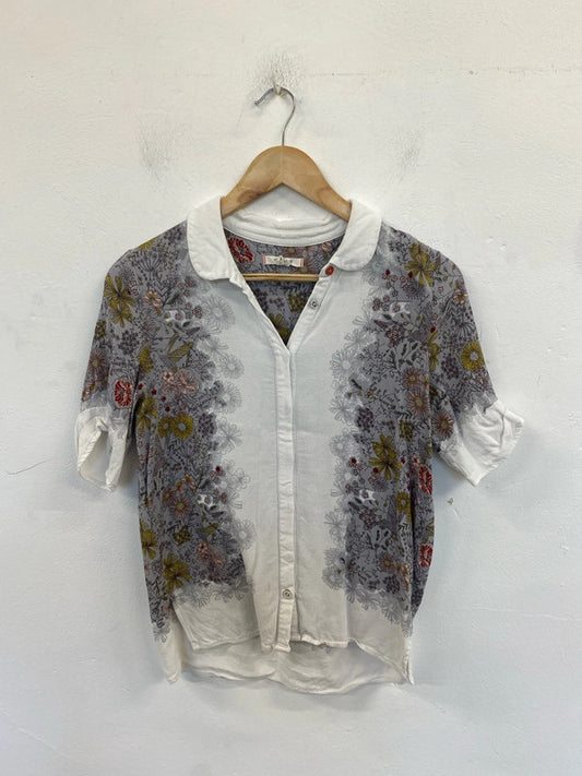 White Stuff Stylish Floral Boho Top UK 10 WLH01
