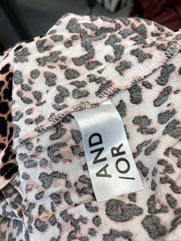 Fabulous And Or John Lewis pink leopard print Uk16 KN003