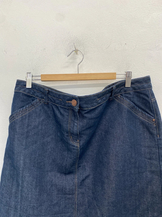 Gorgeous Moda George midi denim skirt UK 18 RG021