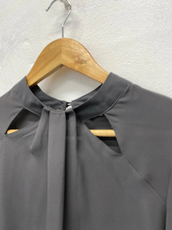 Fabulous Grey Roman classic top Uk12 high neck SG090