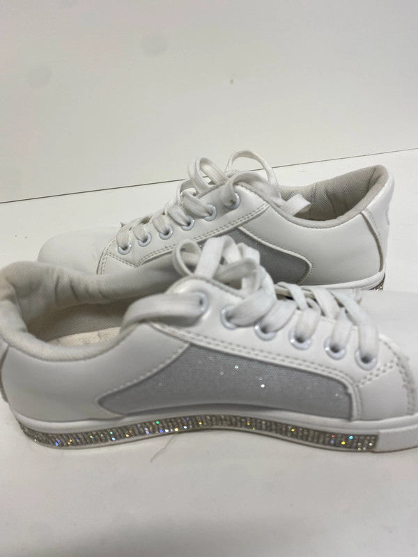 Fabulous Lemonade white sparkly trainers UK6 SG090