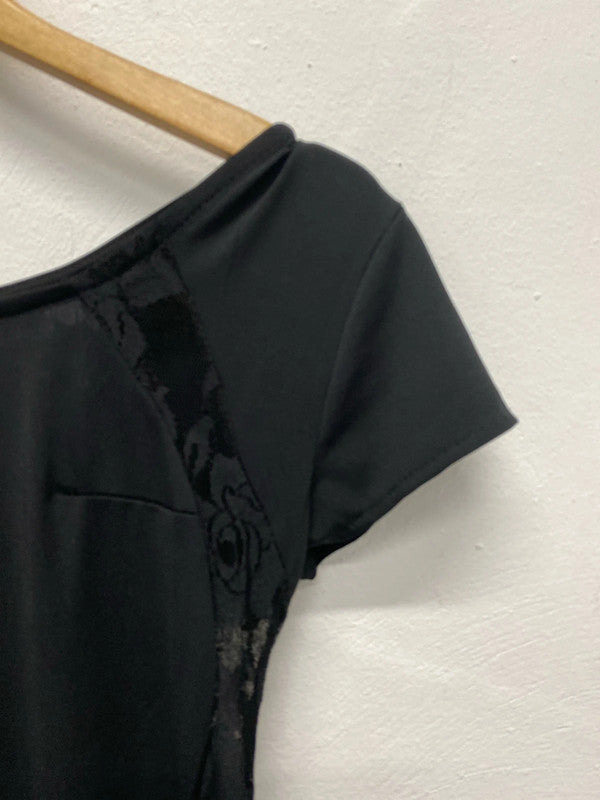 Fabulous Shein black Midaxi skinny dress UkL KA001