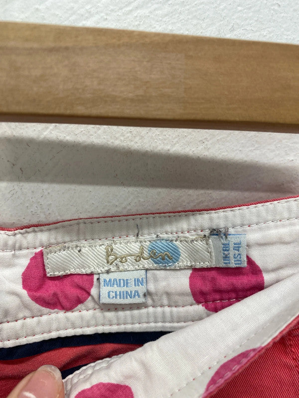 Boden Preppy Pink Denim Mini Skirt UK 8L CD001