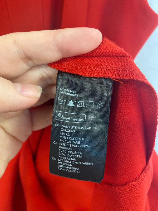 H&M Chic Red A-line Mini Dress UK 8 GK002