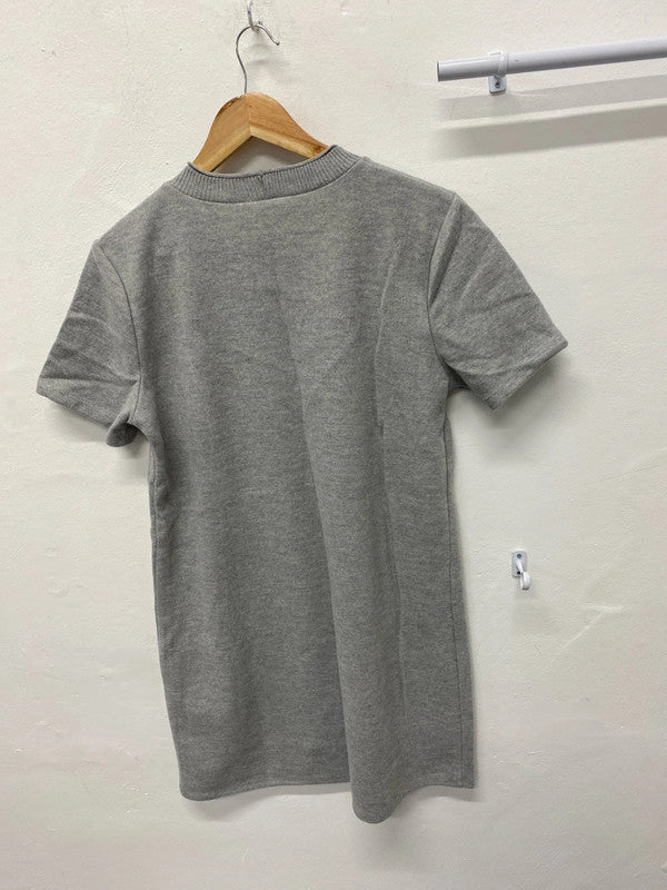 Fabulous Zara grey dress UkL super soft cosy knit retro vibes AO001