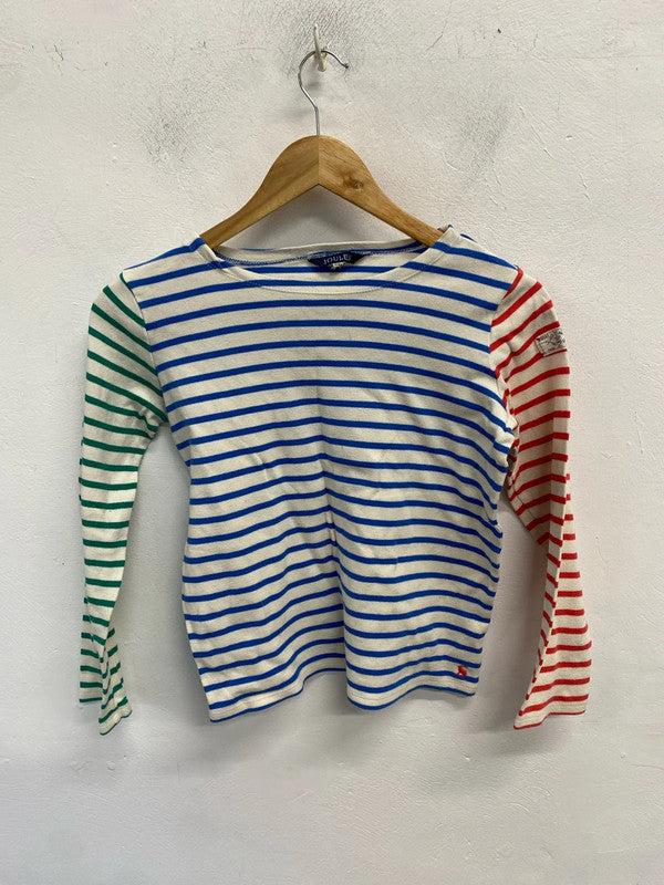 Fabulous joules kids striped red green blue long sleeve top UK 11-12yr MM005