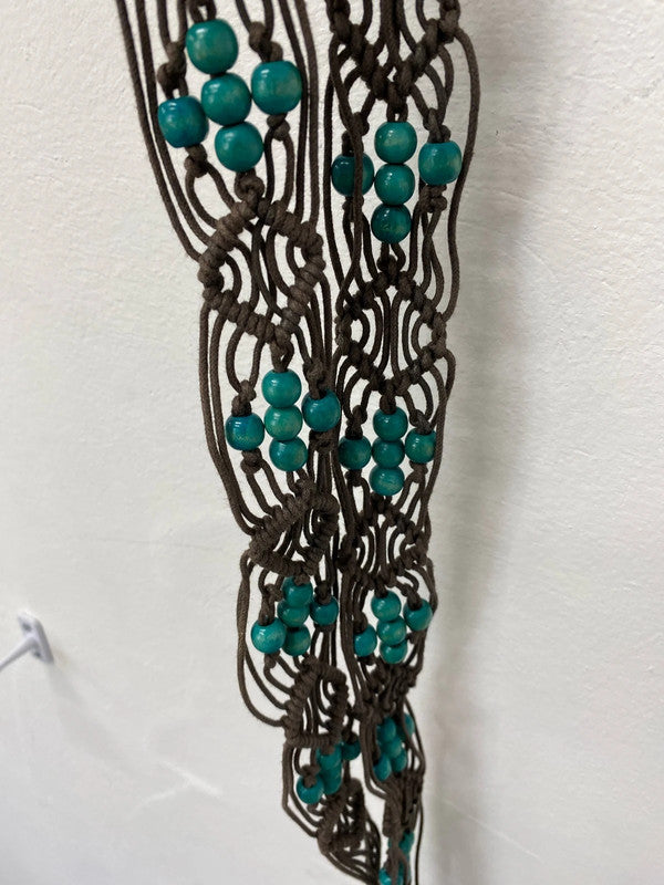 Fabulous Y2K boho belt teal accents Uk Xxxl 56” NC001
