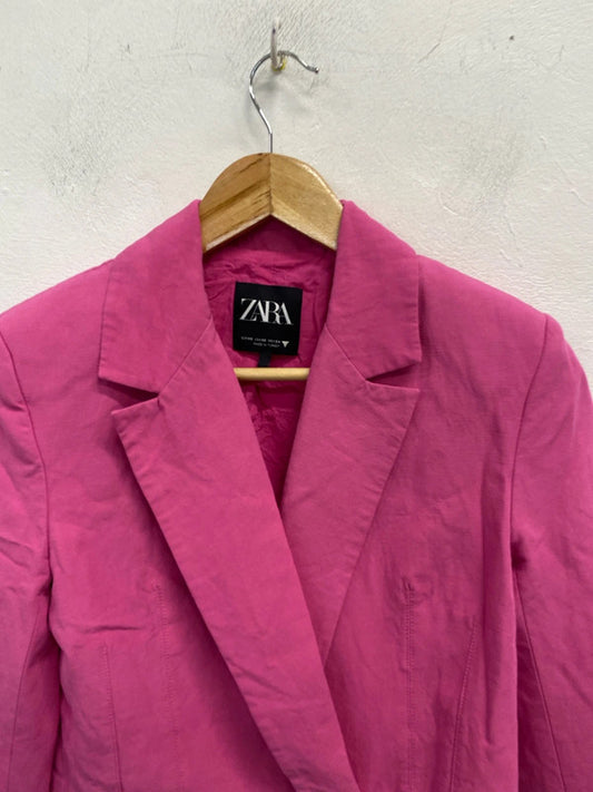 Stunning Zara cropped pink blazer UK XS SD002