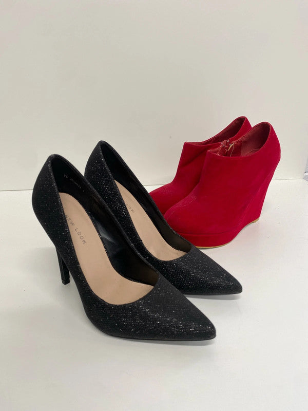 Fabulous duo of heels red black #7 UK5 MA003