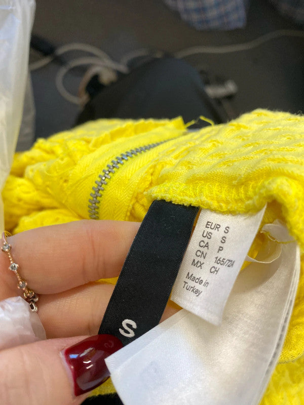 Lovely duo of skater skirts black yellow h&m UK S SW001 #1