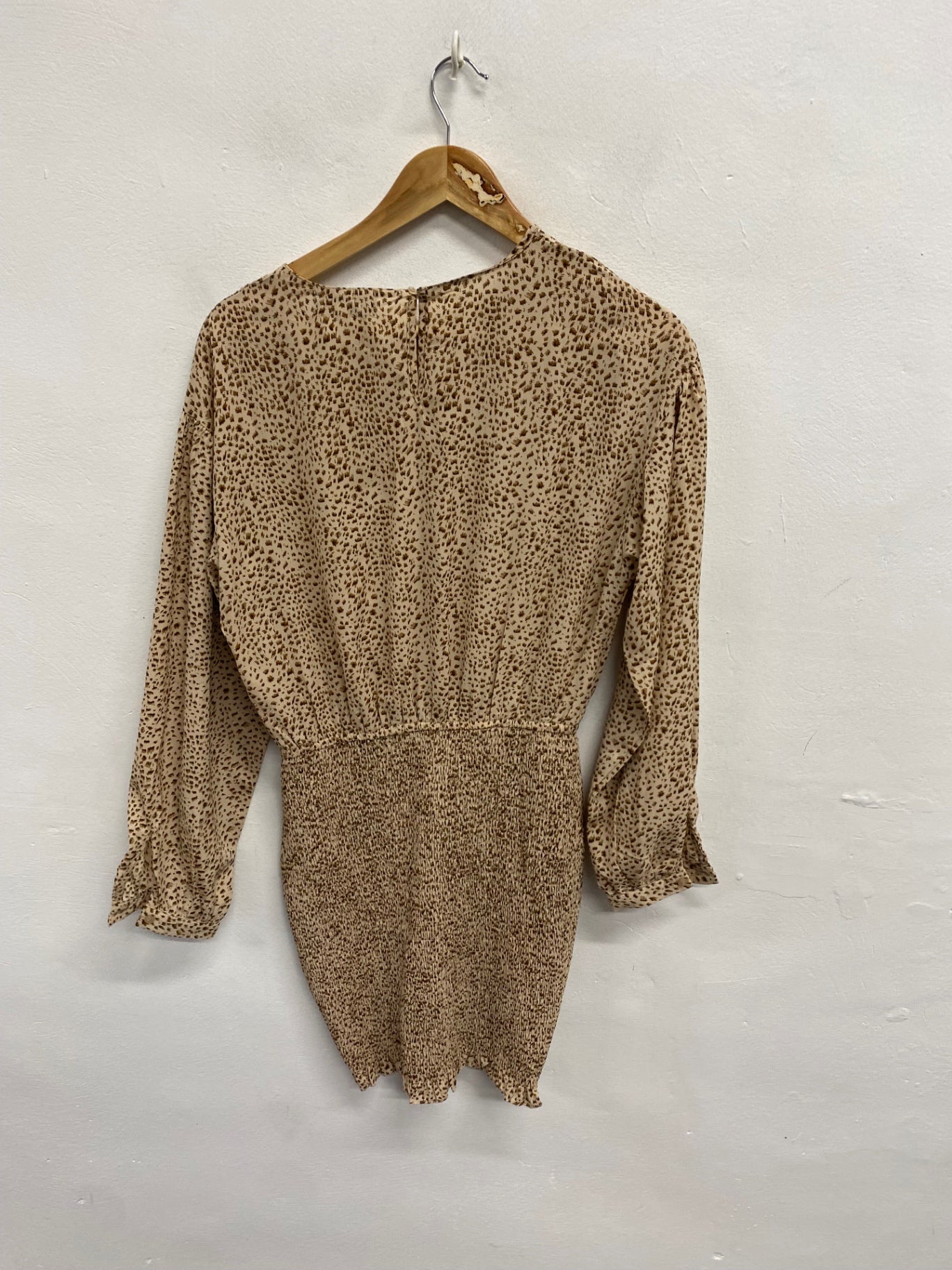 Fabulous Coast Dress Uk 10 Beige animal print KC528
